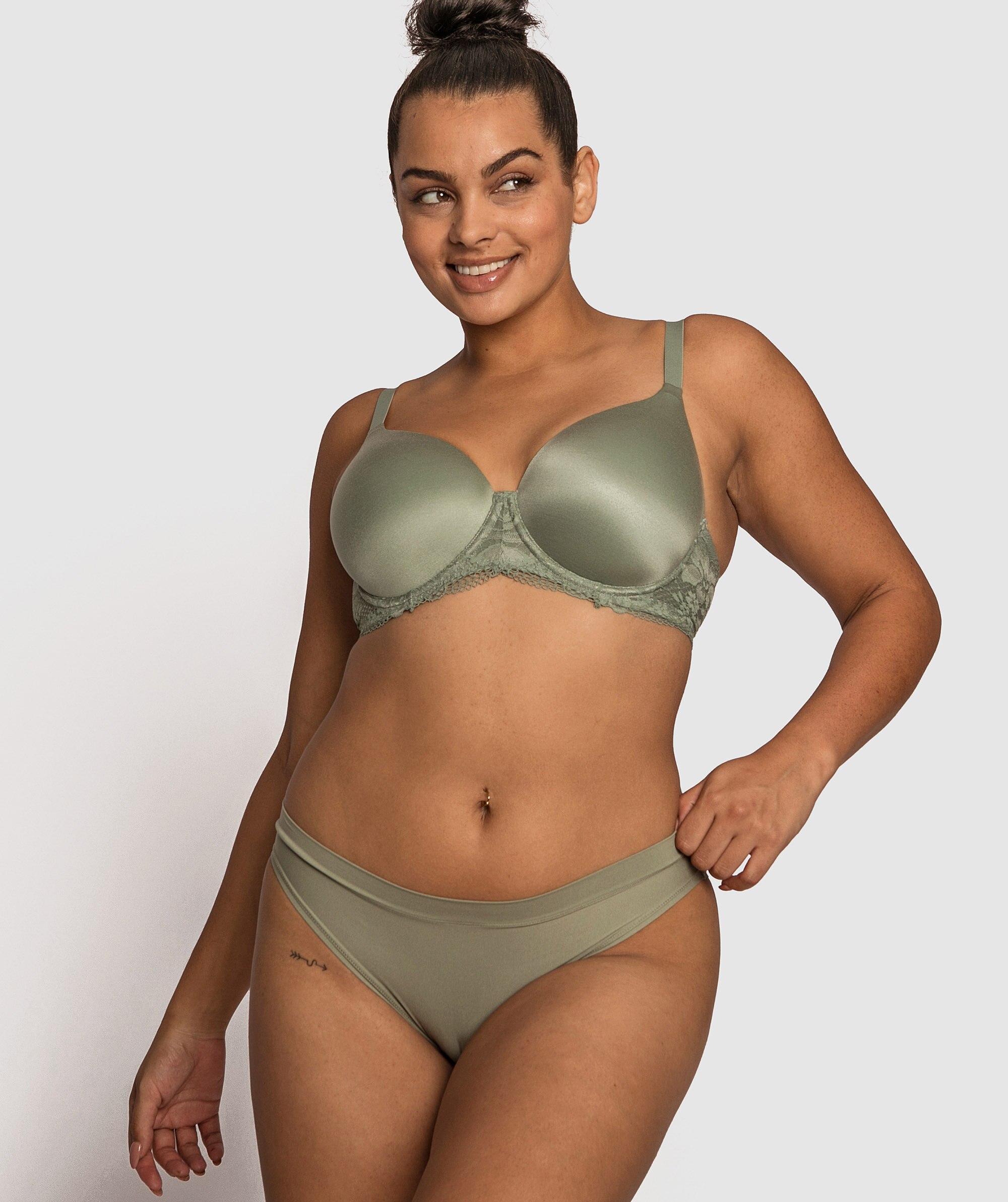 Body Bliss Lace Full Cup Bra - Green