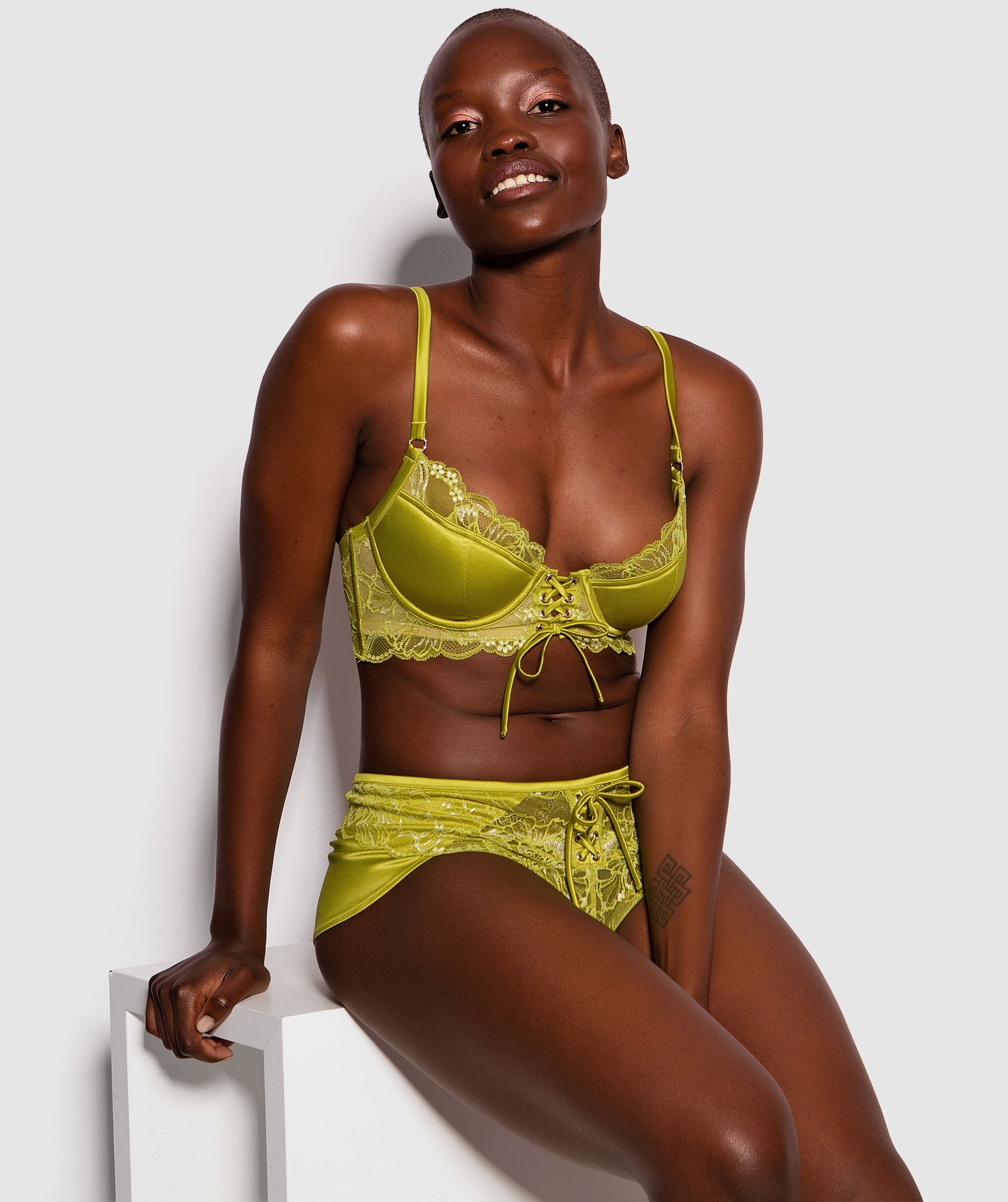 Enchanted Abby French Knicker - Chartreuse