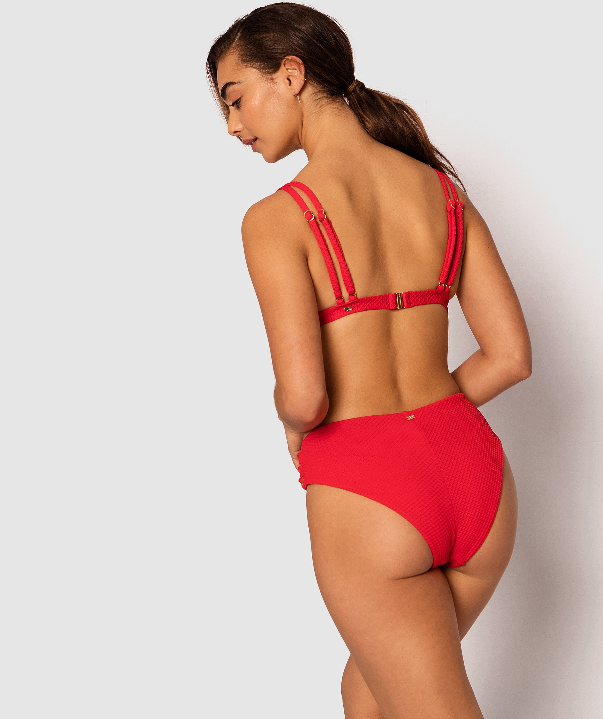 Vamp Bahamas Textured Swim High Pants - Red