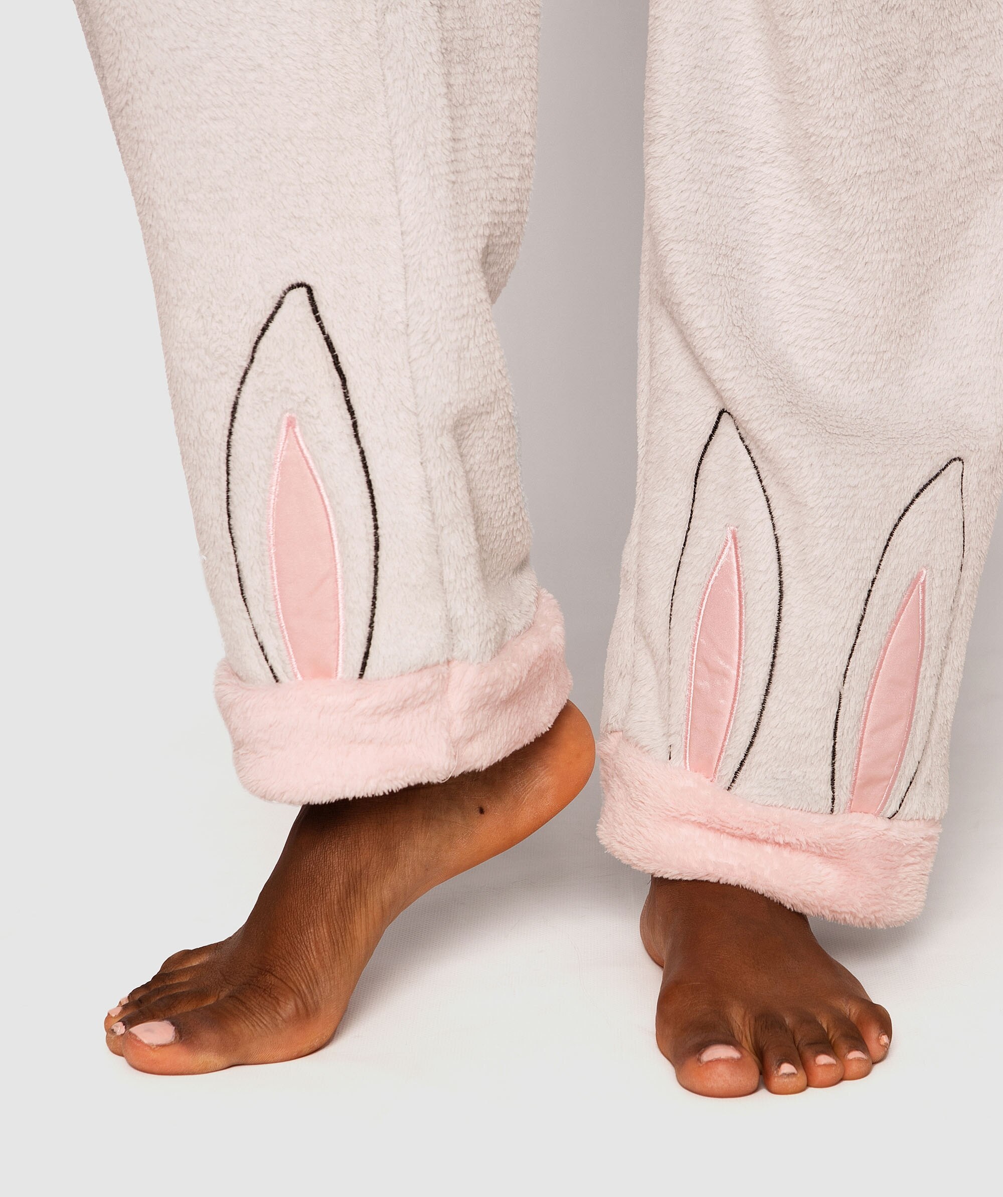 Lush Fleece Bunny Long Pants - Grey 