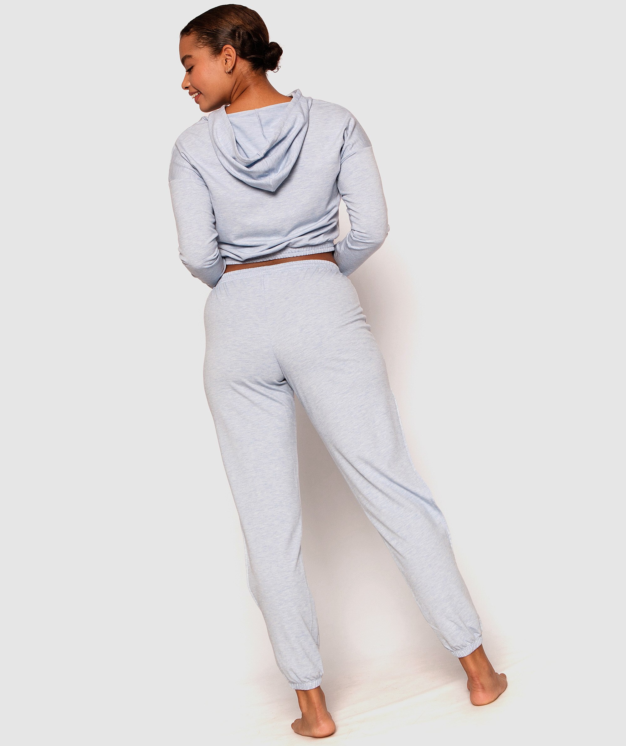 Barre Side Cut Out Jogger Pants Light Blue