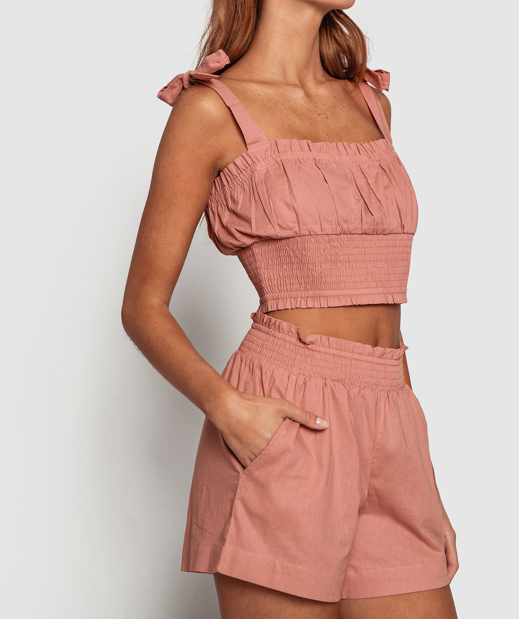 Staycation Cropped Cami- Pink