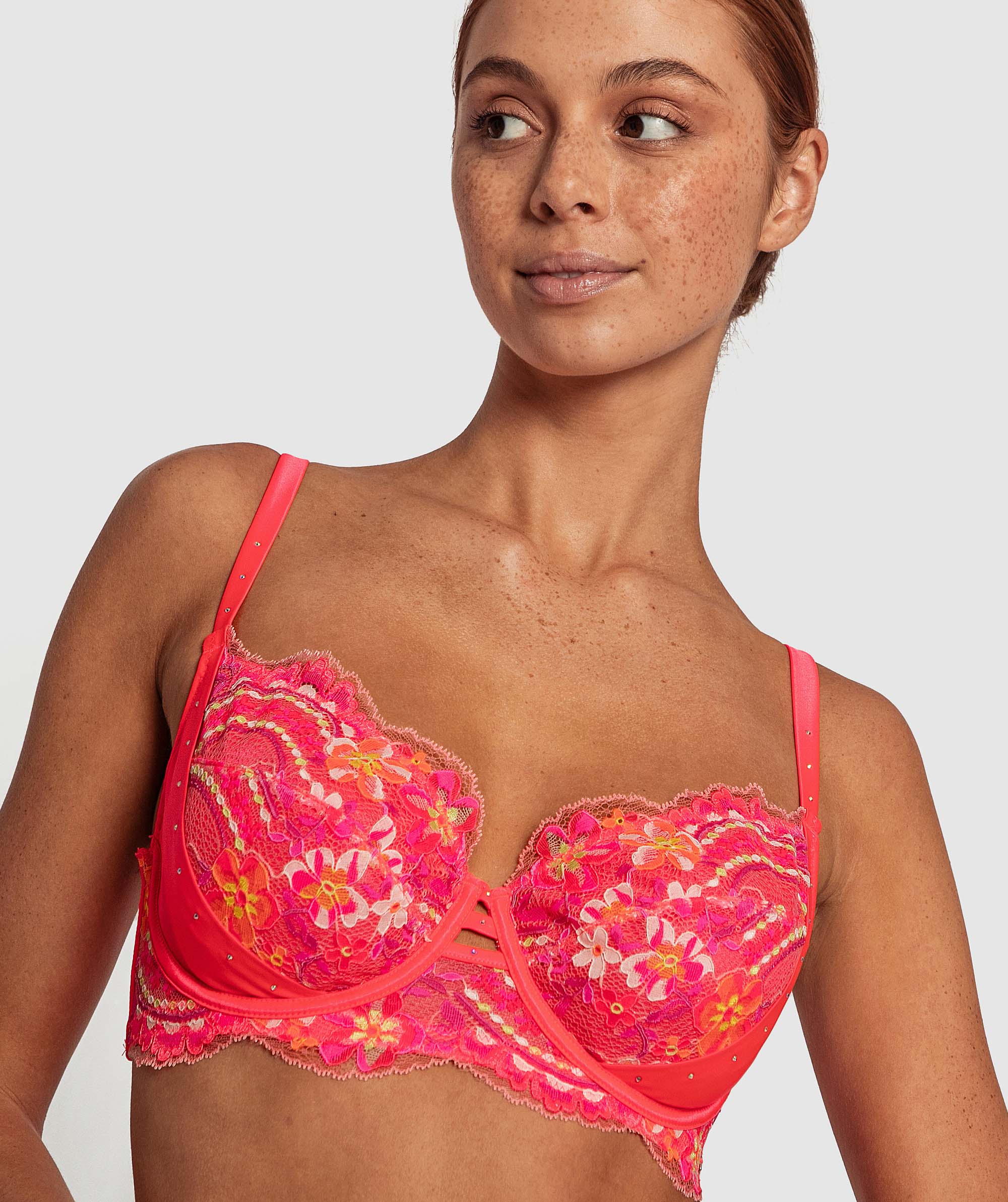 Vamp Stealing Hearts Full Cup Underwire Bra - Pink