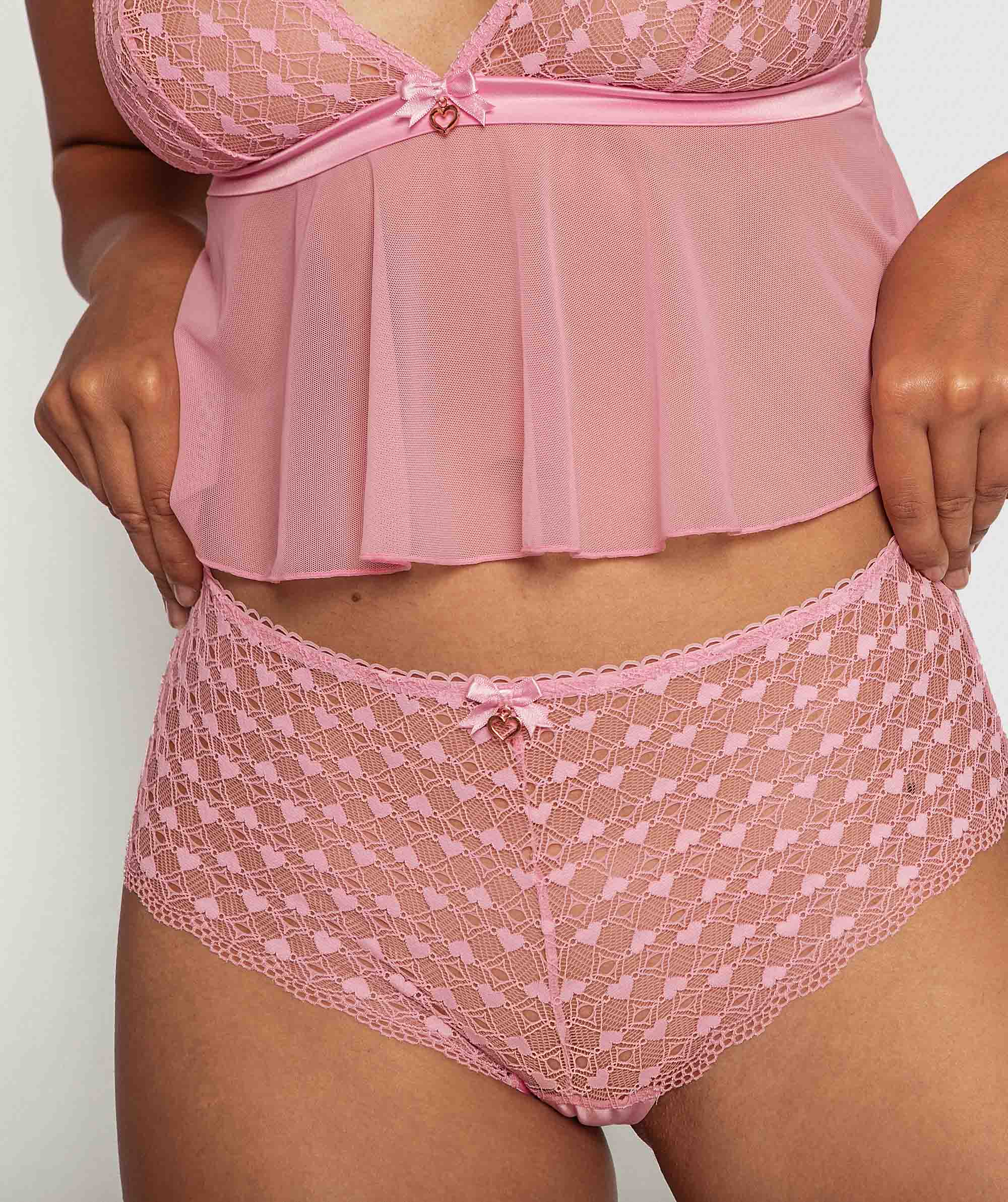 Night Games Sweetheart French Knicker - Pink