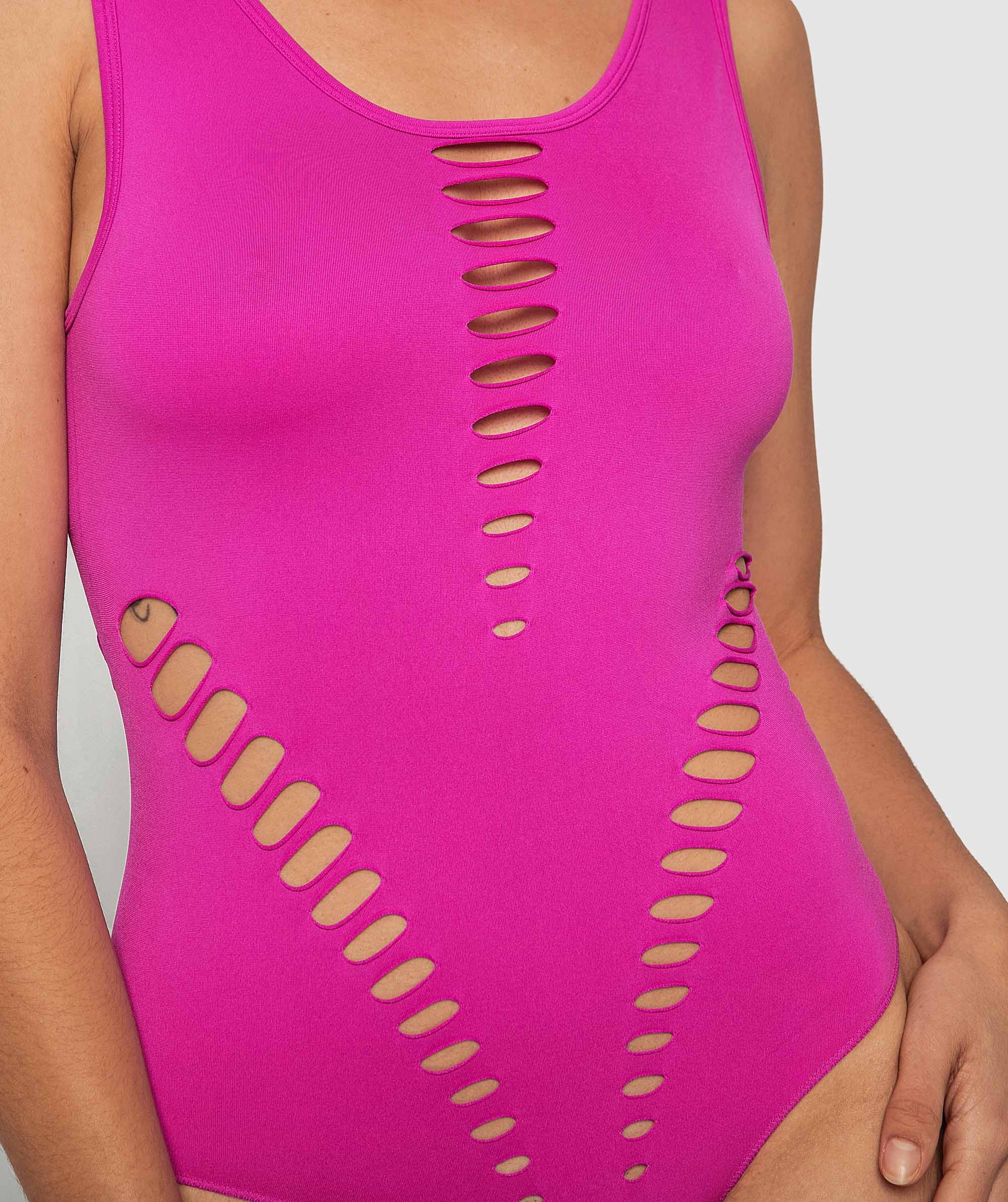 Frisky Fashion Sleeveless Bodysuit - Fuchsia Pink
