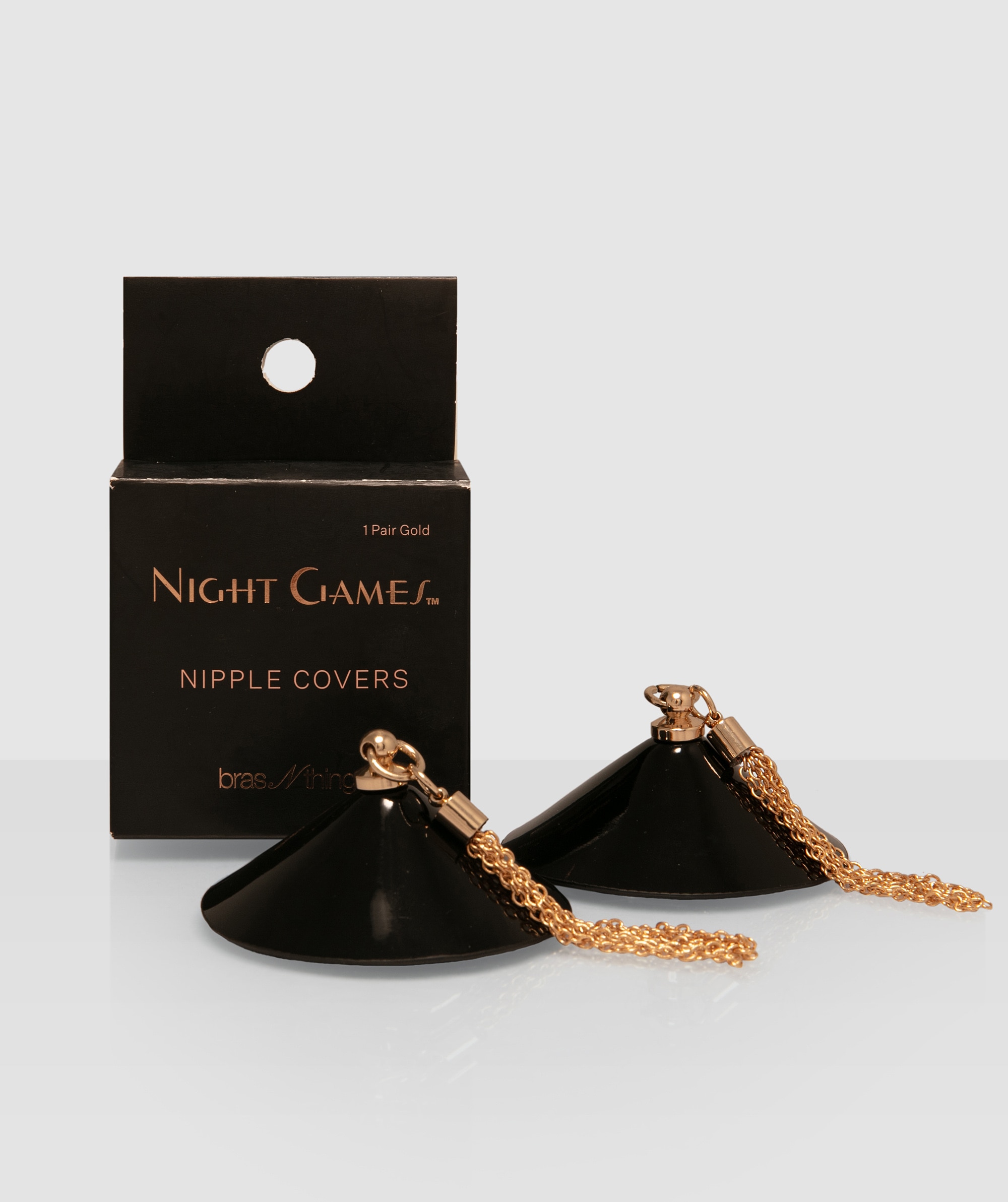 Night Games Tease Me Nipple Covers - Black