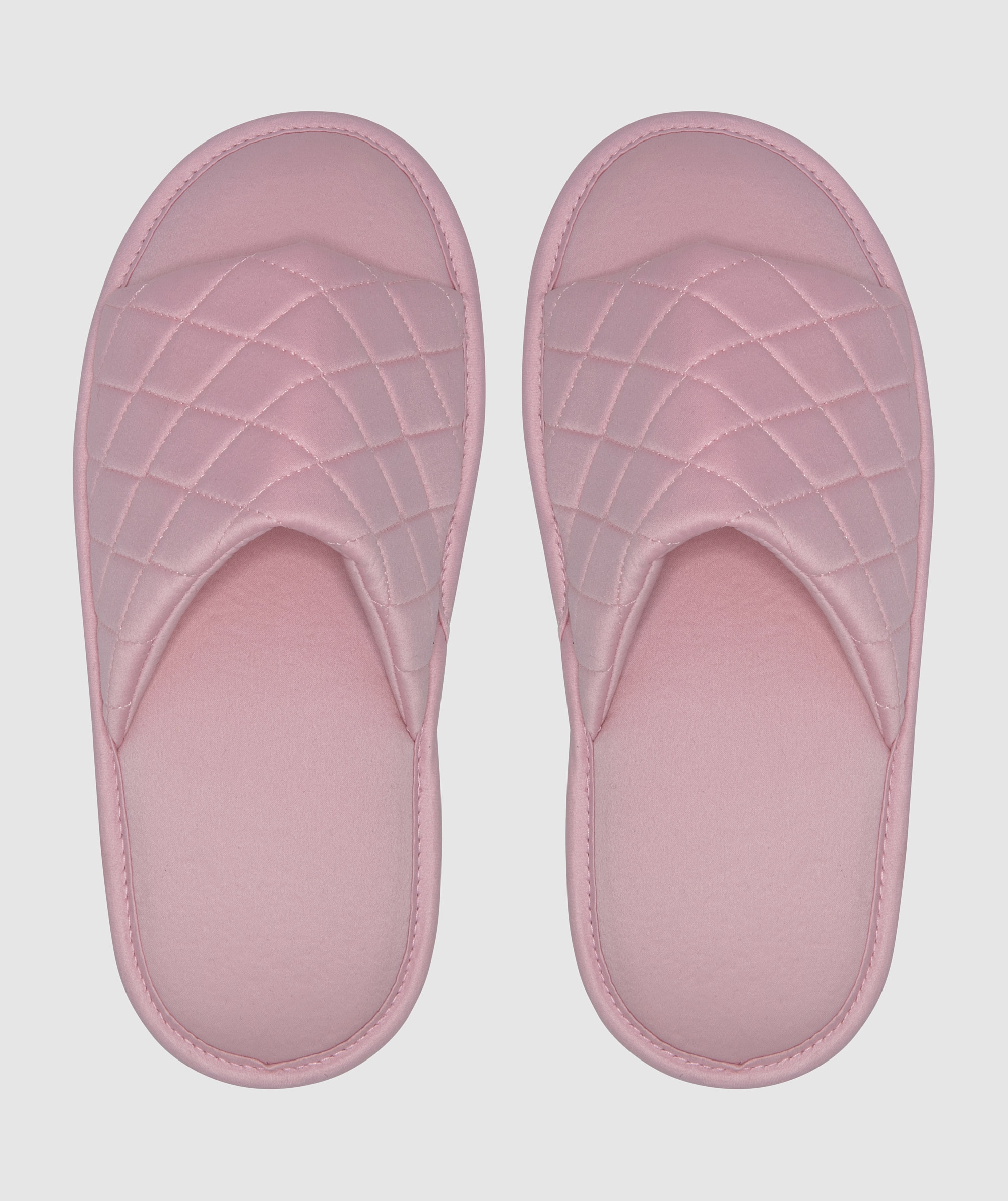 Liquid Satin Slippers - Light Pink