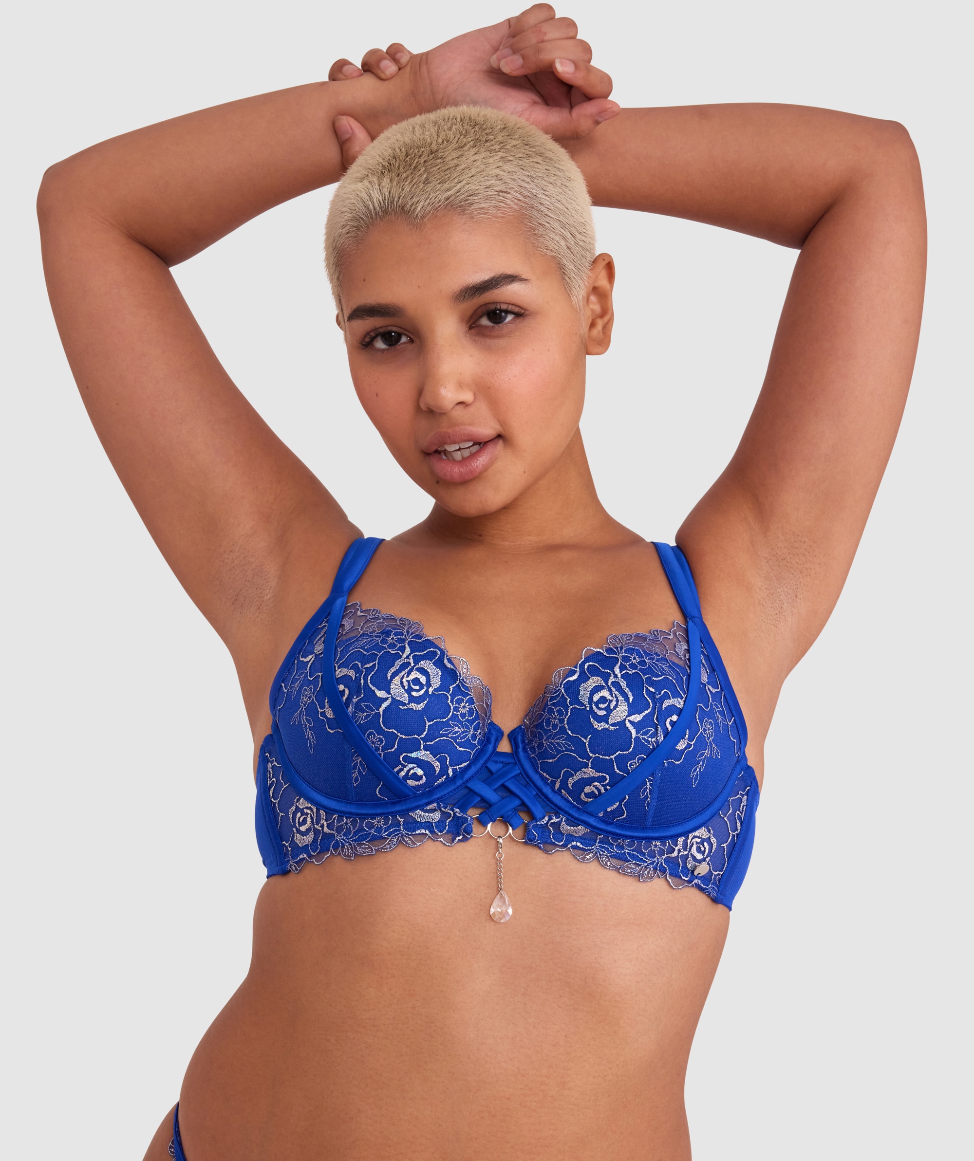 Bras N Things Vamp Enjoy Lovebirds V String Cobalt Blue 01348603