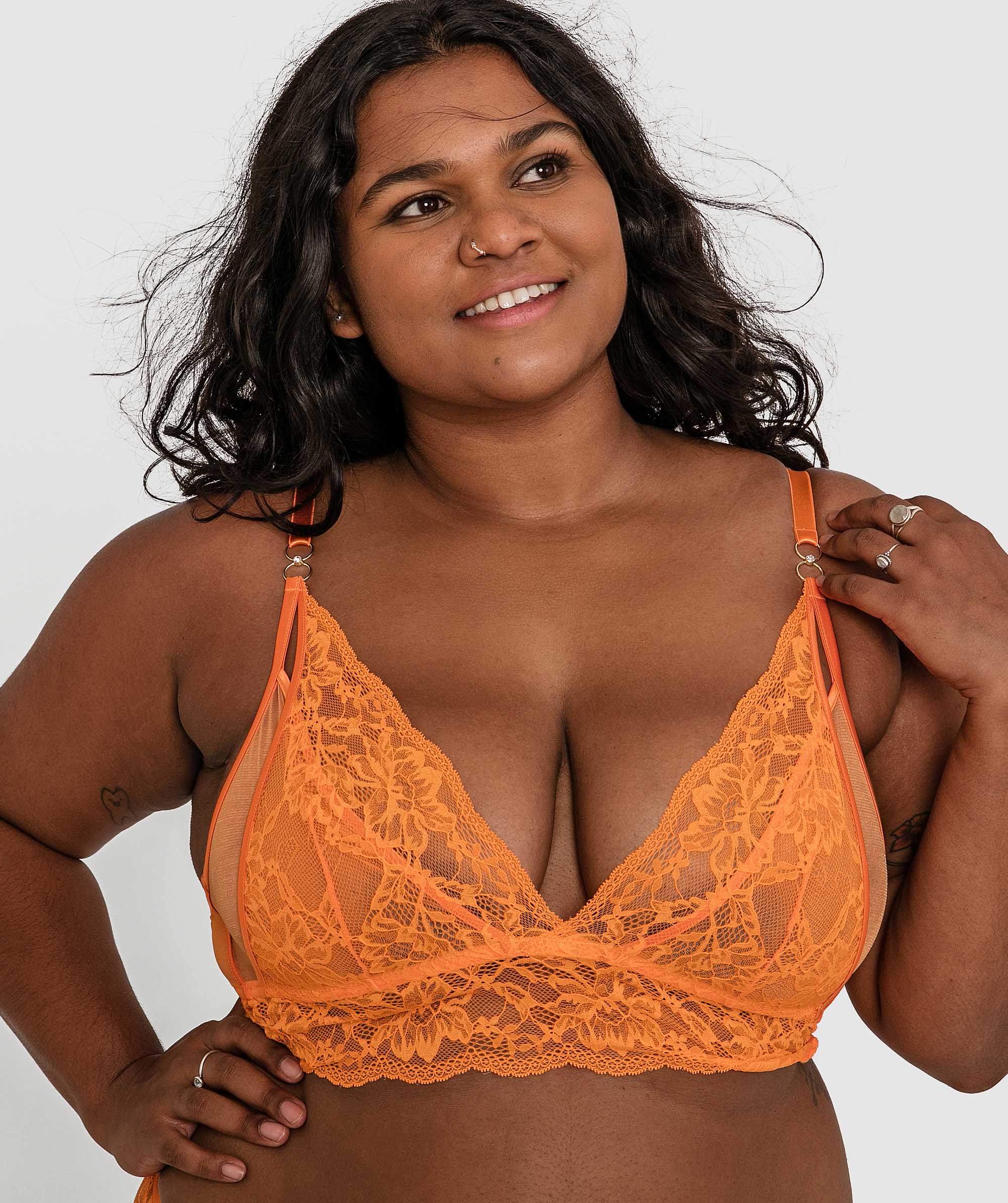 Bras N Things Breeze Bralette Orange 01413101