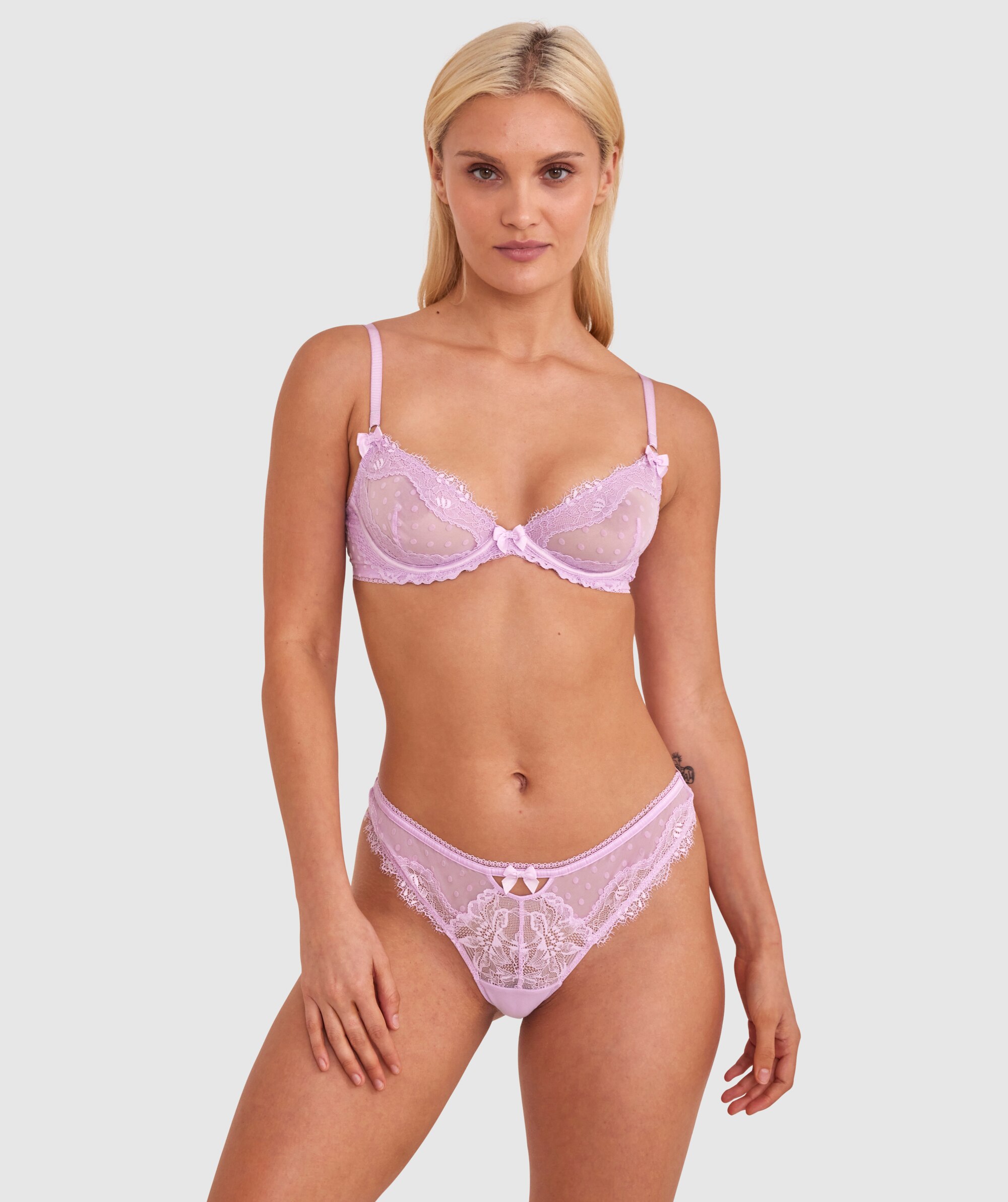 Bras N Things Daphne Sleeveless Bodysuit Lavender 01519601