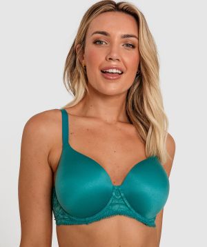 Body Bliss Lace Full Cup Bra - Teal