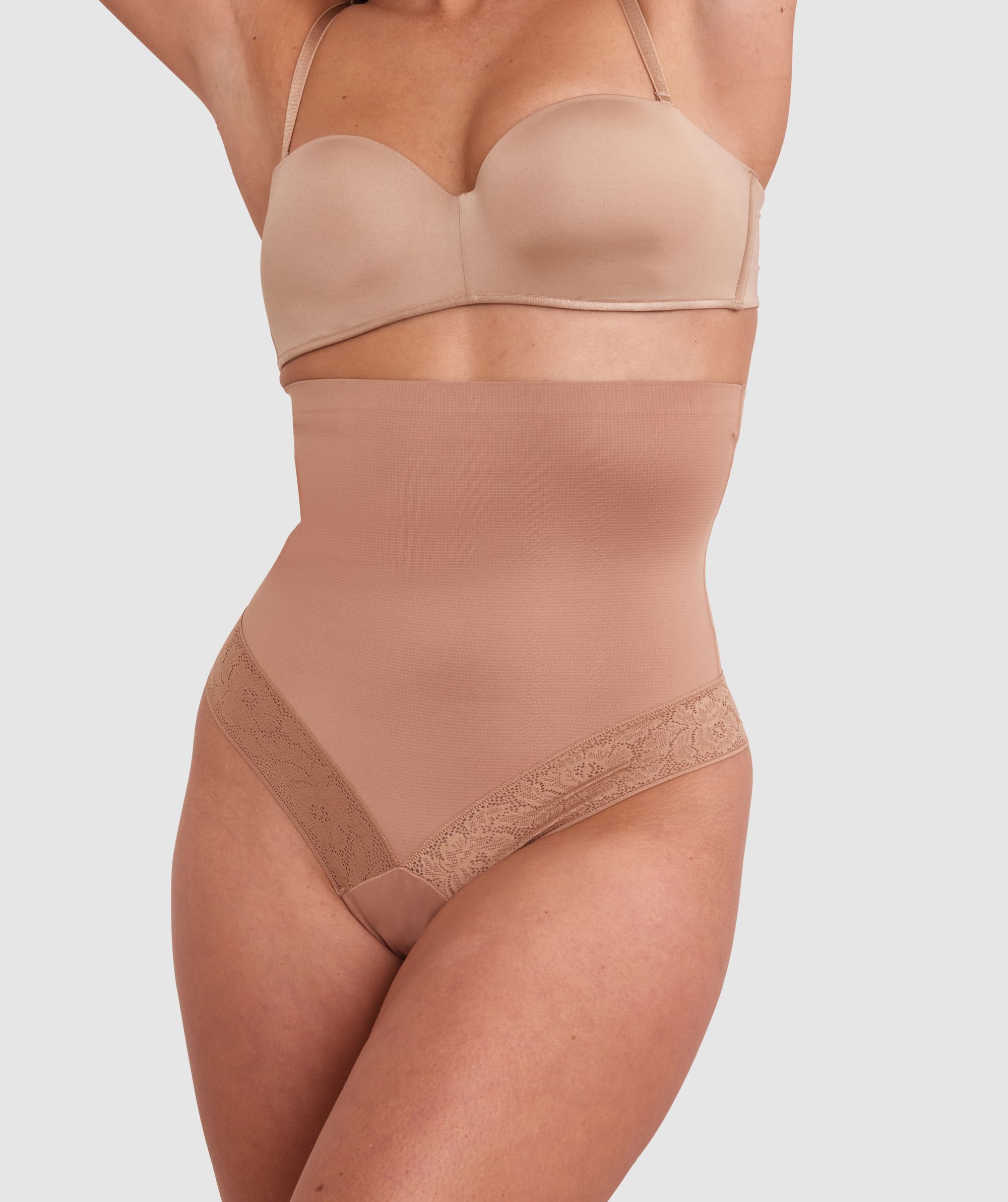 Bras N Things Luxe Solutions Control High Waisted V String - Nude 3