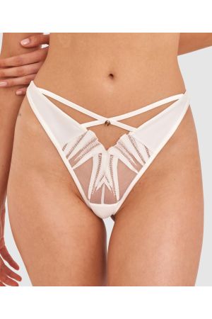 Vamp French Kisses High Leg String-Ivory
