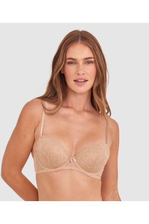 Sally Push Up Bra-Nude
