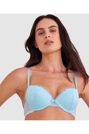 Betty Push Up Bra - Light Blue