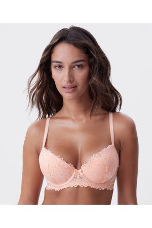 Frankie Push Up Bra - Light Coral