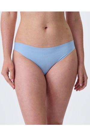 Smooth Comfort Cotton Brazilian Knicker - Light Blue