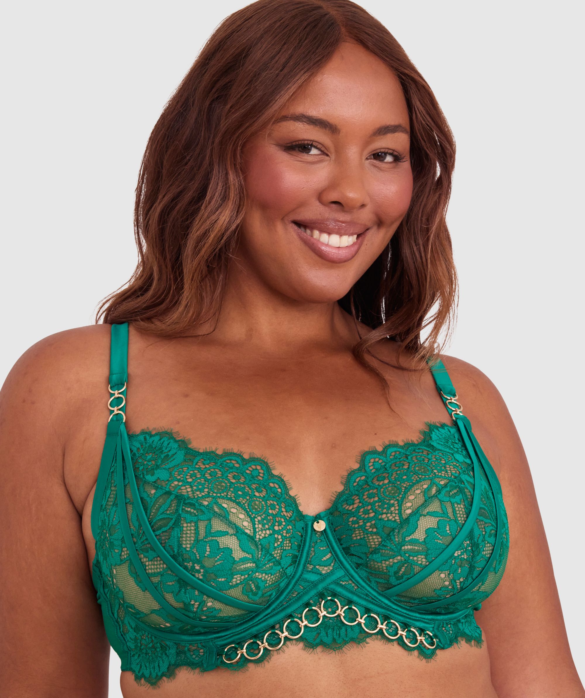 Bras N Things Vamp Ain't No Other Full Cup Underwire Bra - Green