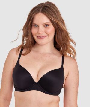 Body Bliss Plunge Double Push Up - Black