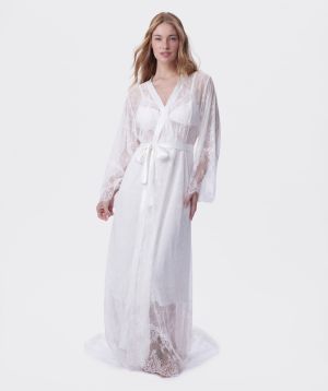Enchanted Unforgettable Full Length Robe - Ivory