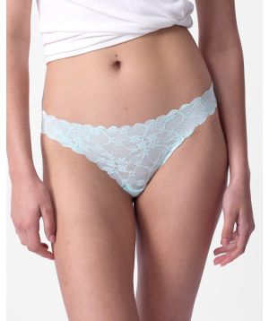 Smooth Lace Brazilian Knicker - Mint Green