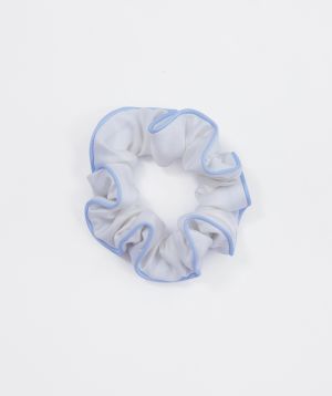 Scrunchie With Piping - Ivory