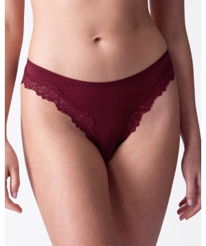 Nkd High Leg Brazilian Knicker - Berry