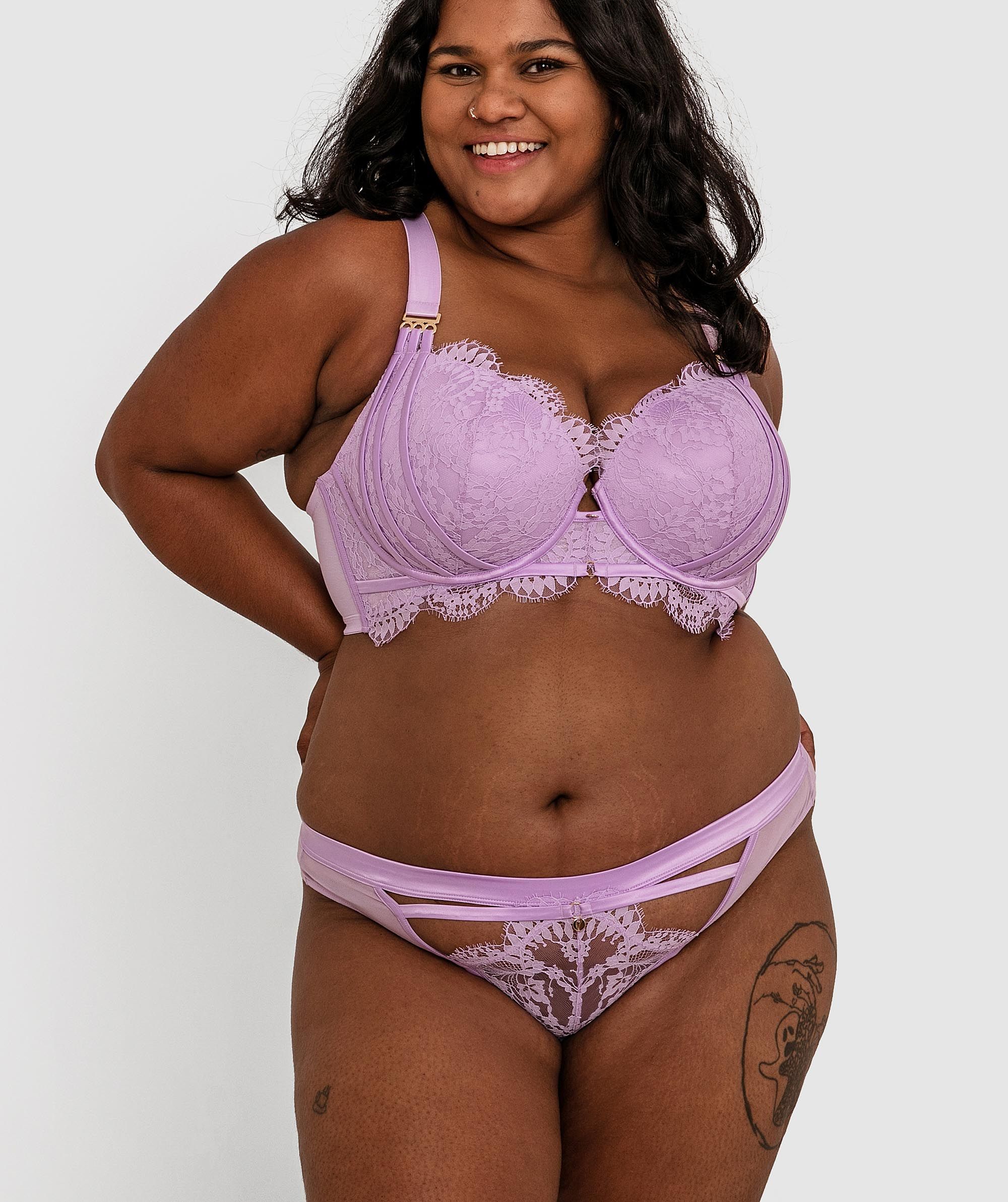 Bras N Things Vamp Back For More Push Up Bra - Lilac