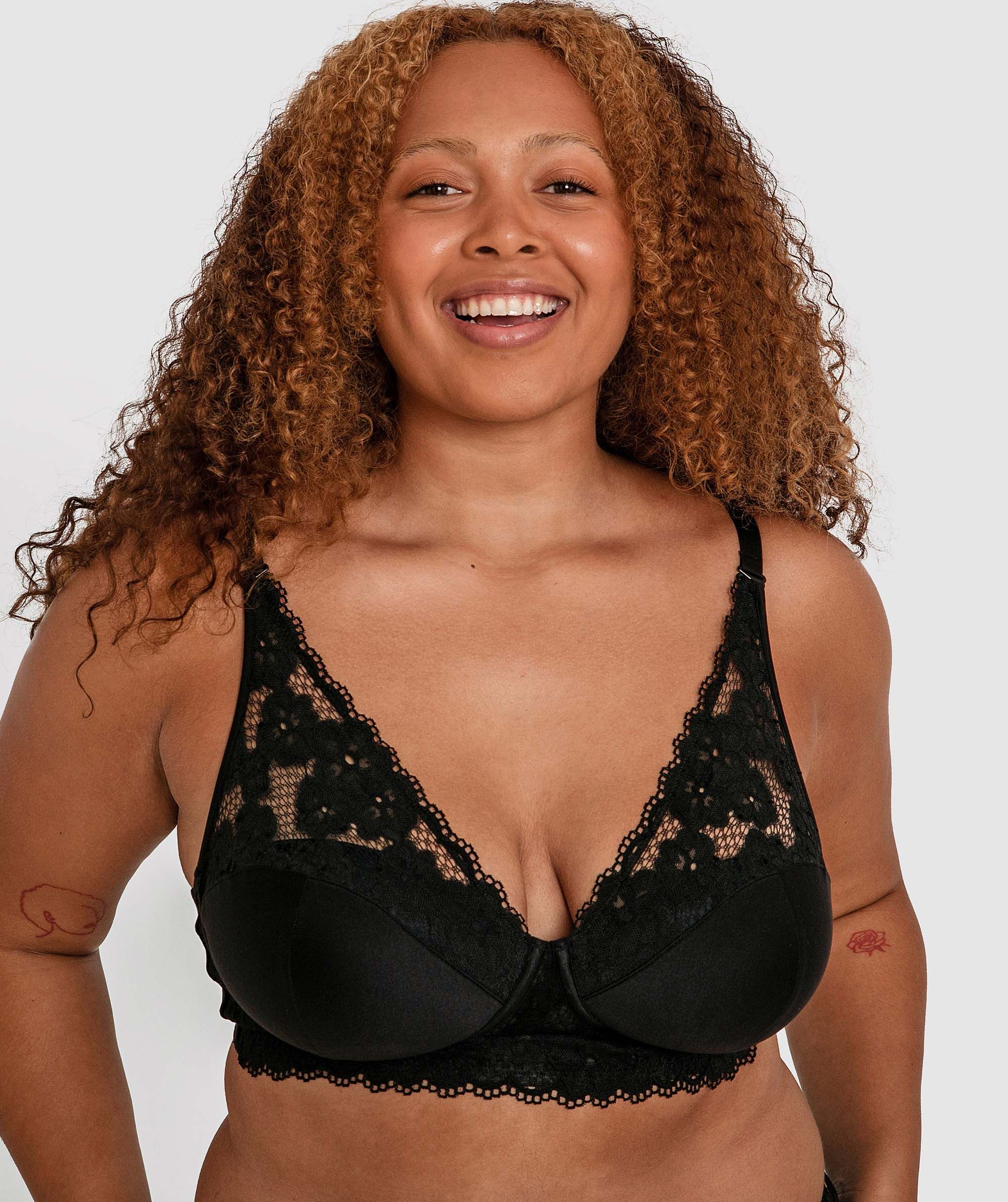 Bras N Things Planet Bliss Lace Wirefree Bra - Black