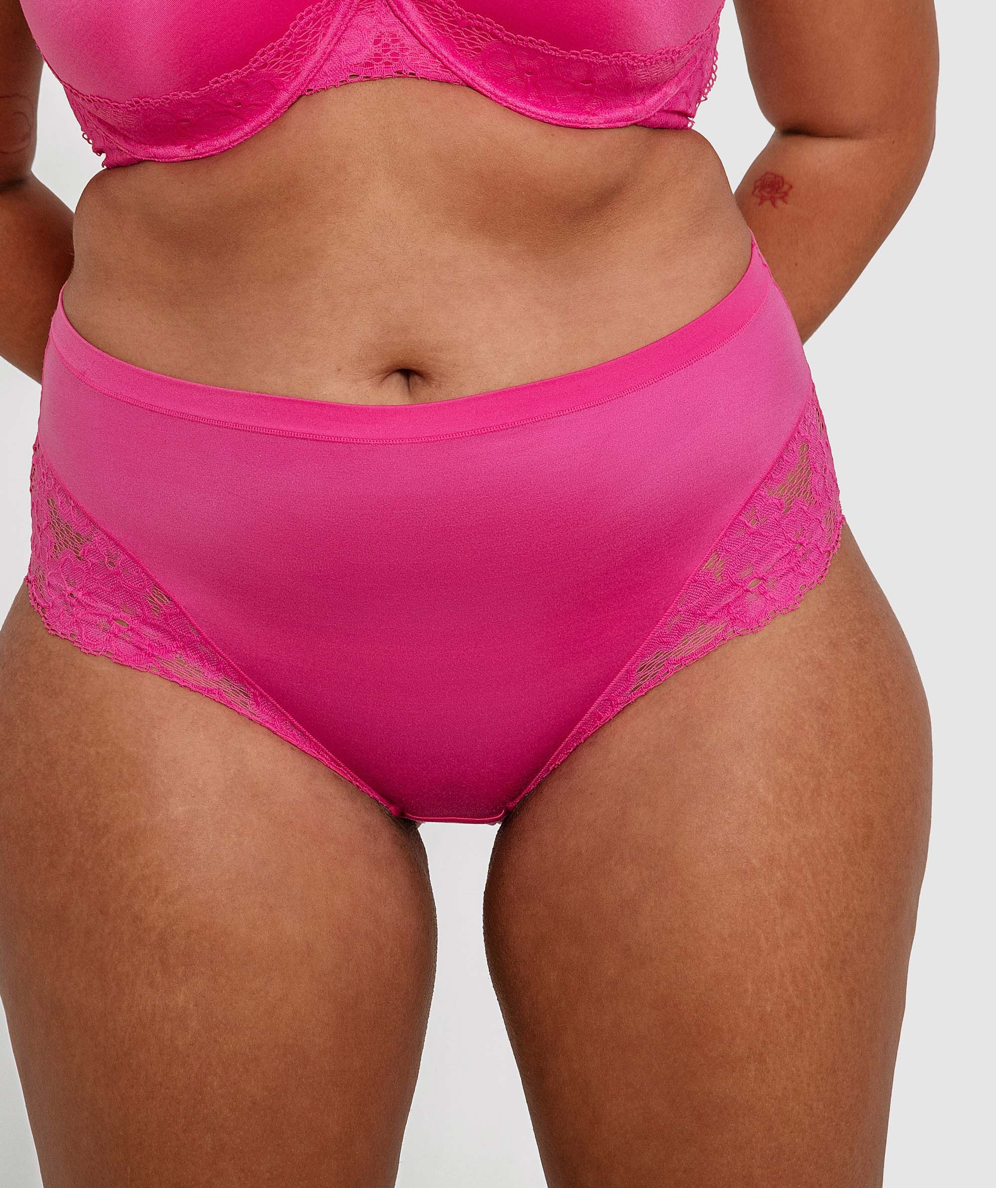 Bras N Things Planet Bliss Lace Full Brief Knicker - Fuchsia Pink