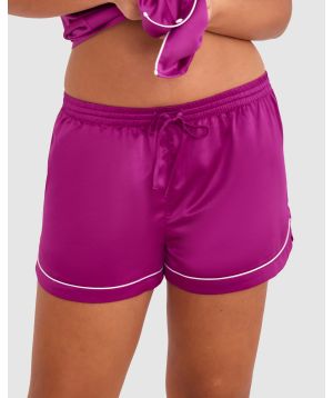 Liquid Satin Short - Dark Red