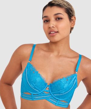 Vamp Disco Forever Push Up Bra - Blue