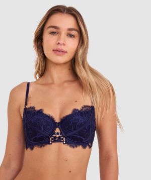 Vamp One Night Only Double Push Up Bra - Navy