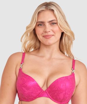 Vamp Swim Sundance Push Up Bikini Top - Pink