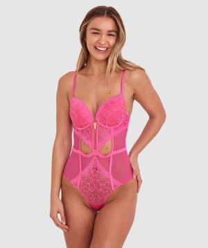 Olympia Contour Bodysuit - Pink