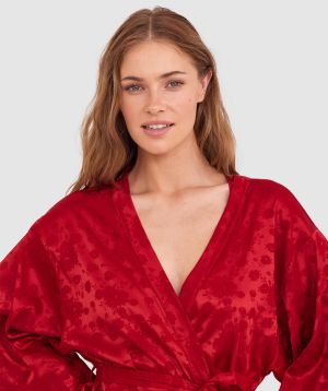 Rosalie Short Wrap - Dark Red 2