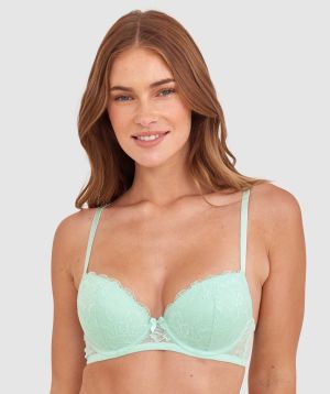 Sally Push Up Bra-Aqua
