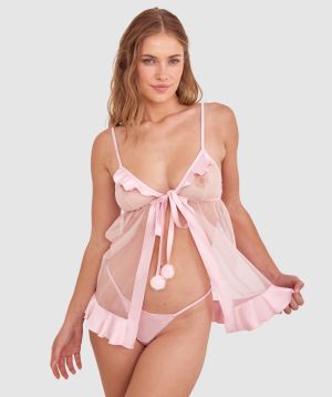 Night Games Candy Shop Babydoll & String - Blush Pink