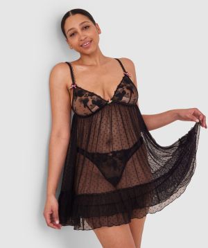 Enchanted Desdemona Babydoll - Black