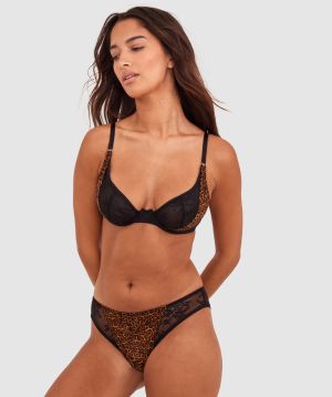 Angelique High Leg Brazilian Knicker - Print Animal