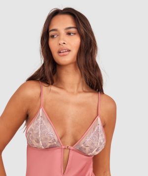 Night Games Bare All Slip - Rose/Lilac