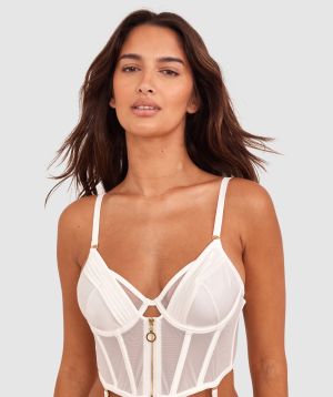 Vamp Strung Up Unlined Delight Corset - Ivory
