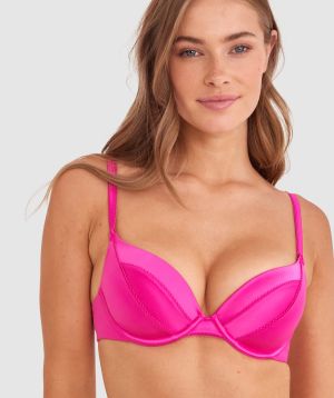Dominique Push Up Bra - Fuchsia Pink