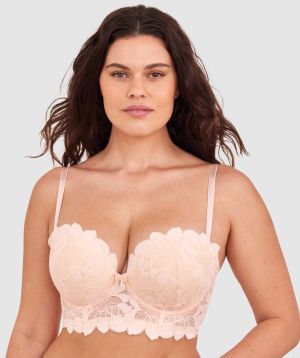 Brooklyn Push Up Strapless Bra - Oatmeal