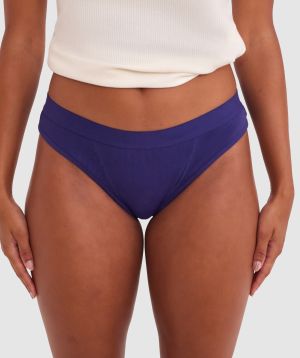 Jodie High Leg Brazilian Knicker - Dark Blue