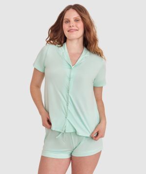 Emilia Short Sleeve Top-Light Green