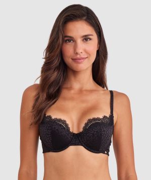Vamp Feisty Push Up Bra - Black