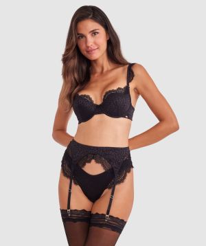 Vamp Feisty Suspender - Black