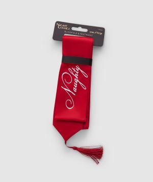 Night Games Naughty or Nice Tease Tie - Dark Red