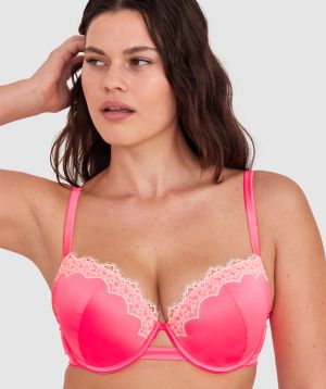 Paris Push Up Bra-Hot Pink